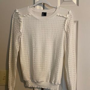 Love token white/ivory detail sweater neiman Marcus Small
